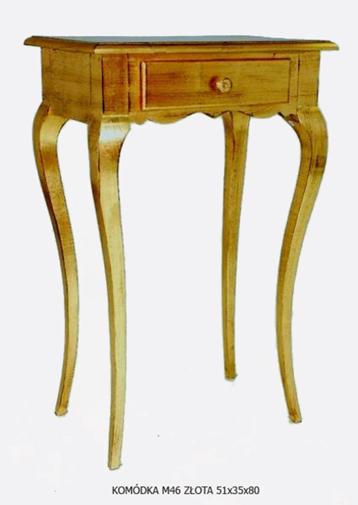 stolik z drewna z.EH. KOMoDKA M46 ZlOTA 2 51x35x80